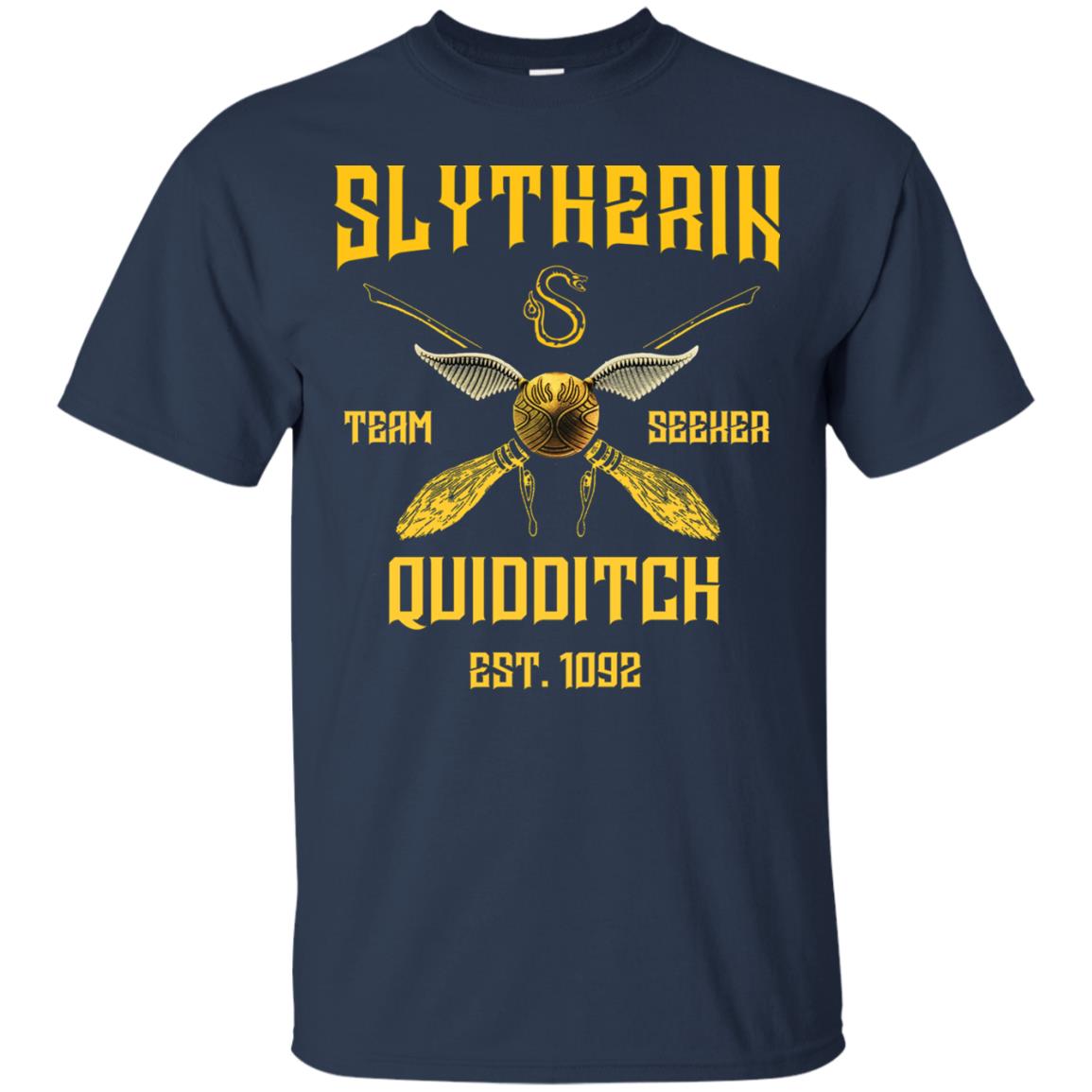 Slytherin Quiddith Team Seeker Est 1092 Harry Potter Shirt Navy
