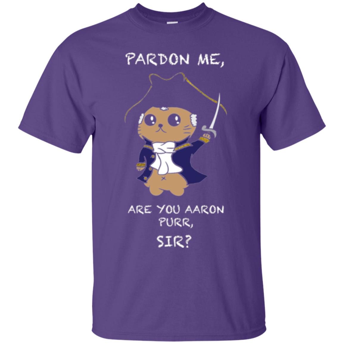 Hamilton Cat T-shirt Pardon Me Are You Aaron Purr, Sir Purple