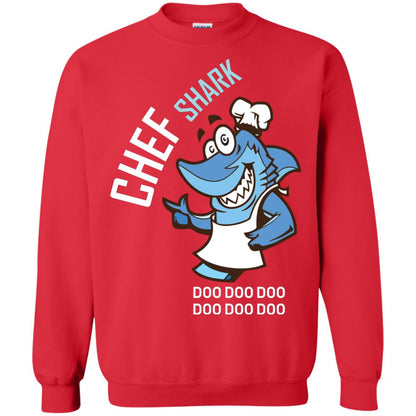 Chef Shark Doo Doo Doo Shirt For Cooker Red