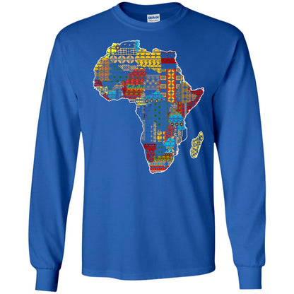 African Pride Traditional Ethnic Pattern Africa Map Shirt Royal