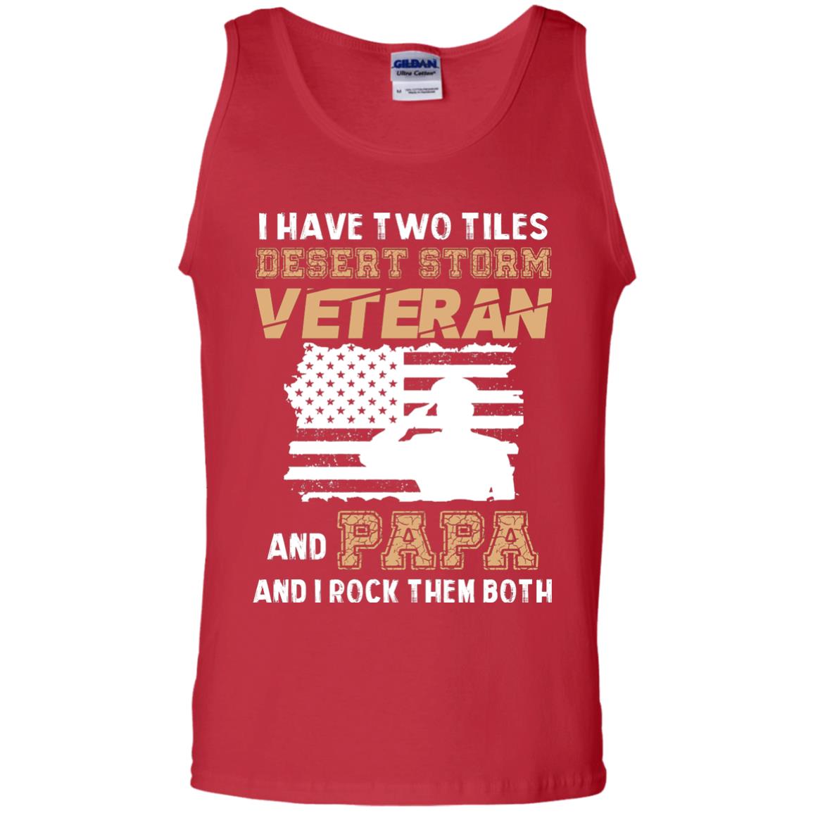 Veteran And Papa And I Rock Them Both Veteran Papa Shirt Red
