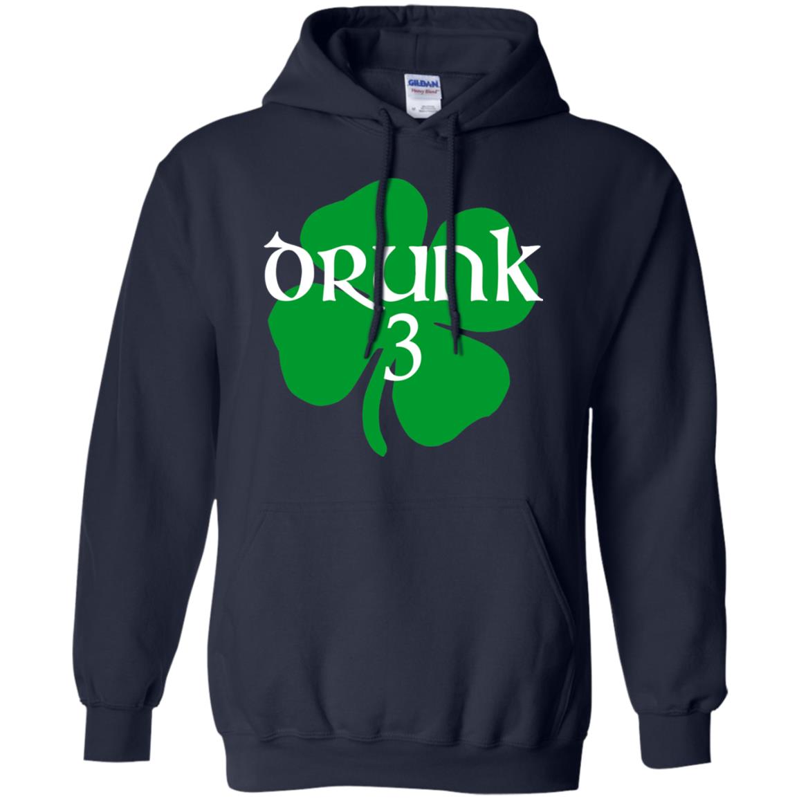 Drunk 3 Lucky Thing St. Patrick_s Day Irish T-shirt Navy