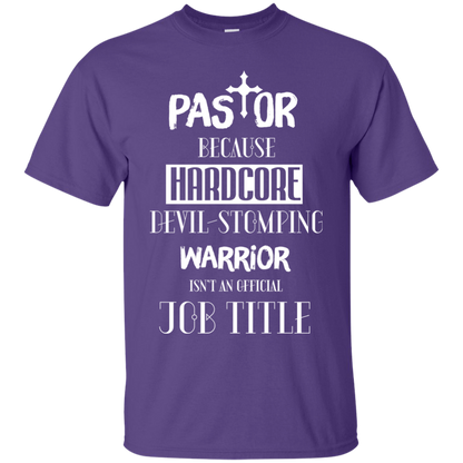 Pastor Because Hardcore Devil Stomping T-shirt Purple