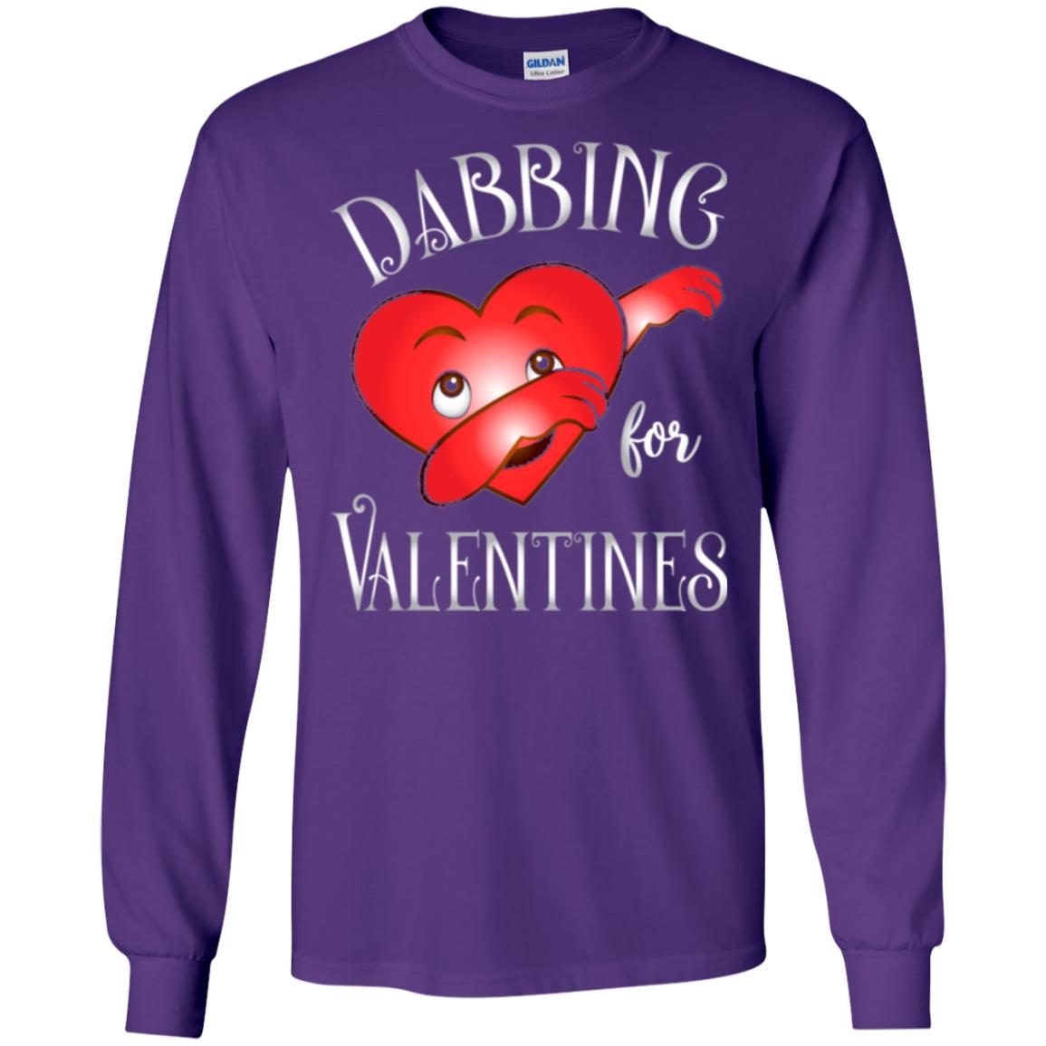 Valentines Day T-shirt Dabbing Heart T-shirt Purple