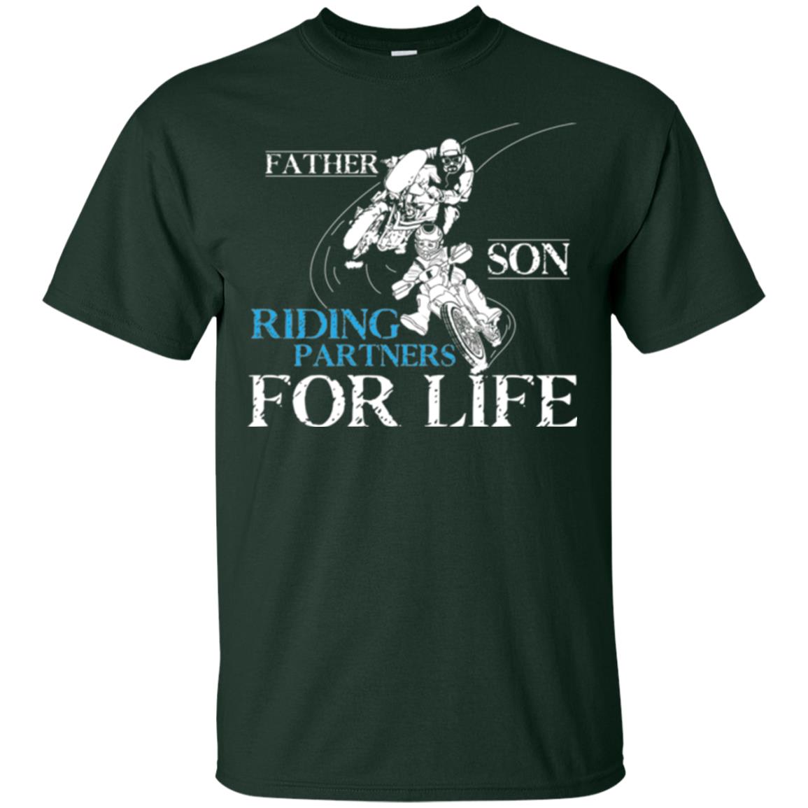 Motocross T-shirt Father Son Riding Partners For Life Forest