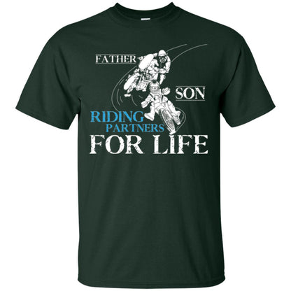 Motocross T-shirt Father Son Riding Partners For Life Forest