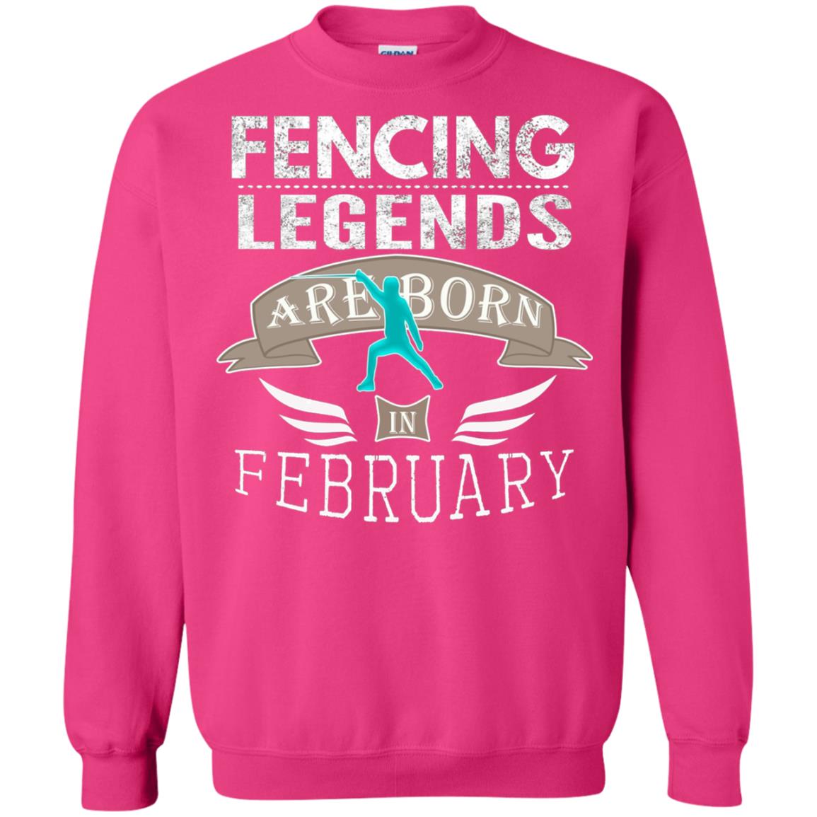 Fencing Legends Are Born In February Fencing Lover T-shirt Heliconia