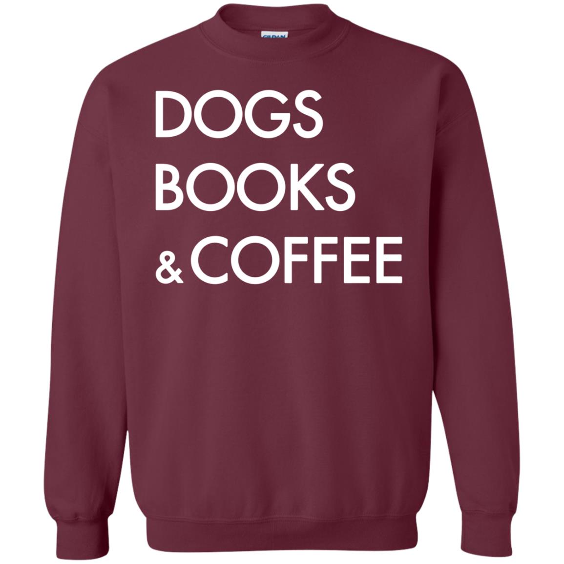 Dog Book And Coffee Shirt Maroon