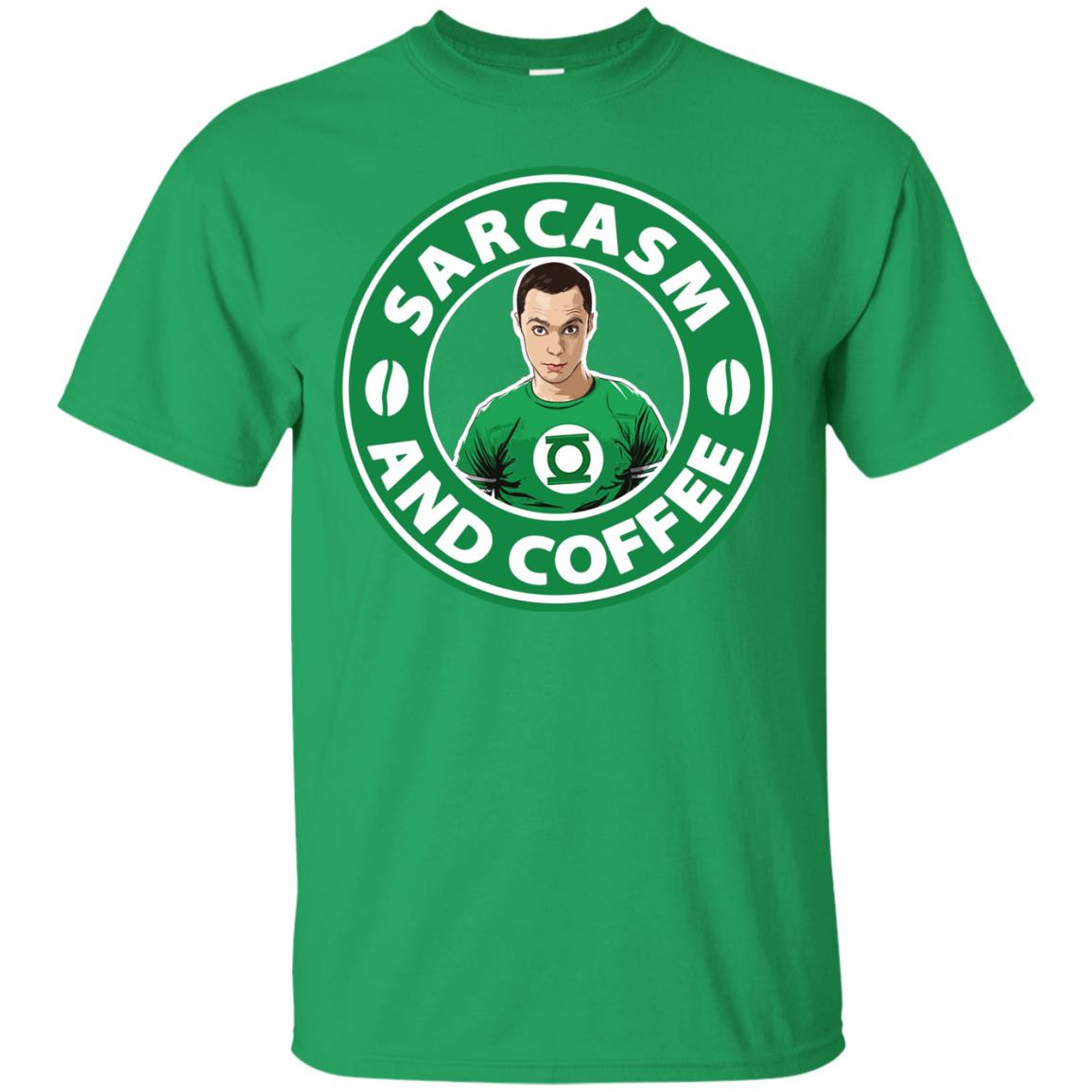 Sarcasm And Coffee T-shirt Irish Green