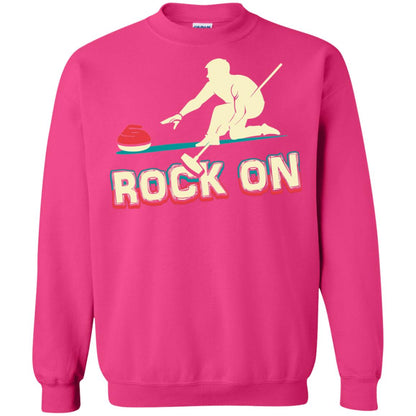 Curling Winter Lover T-shirt Rock On Curling Winter Sports Heliconia
