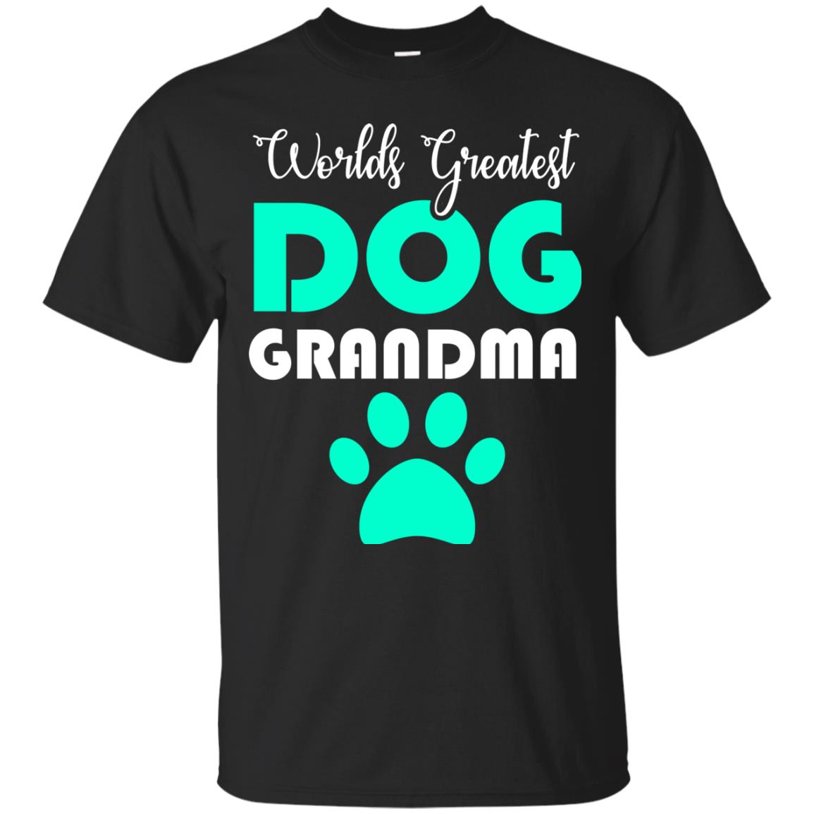 Worlds Greatest Dog Grandma Gift Shirt For Nana Black