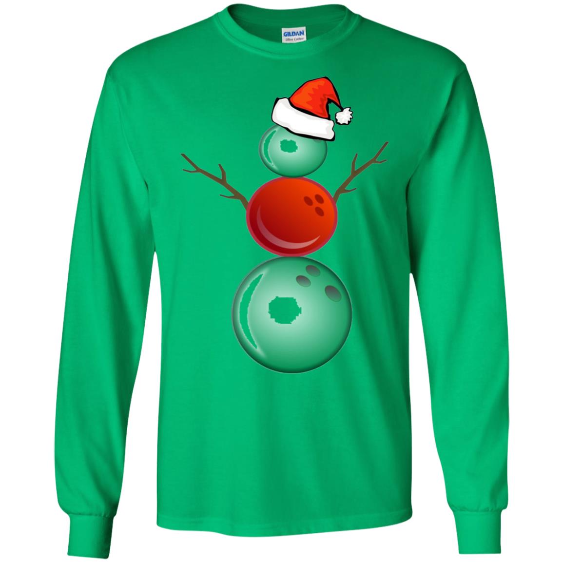 Funny Christmas Shirts Bowling Snowman Irish Green