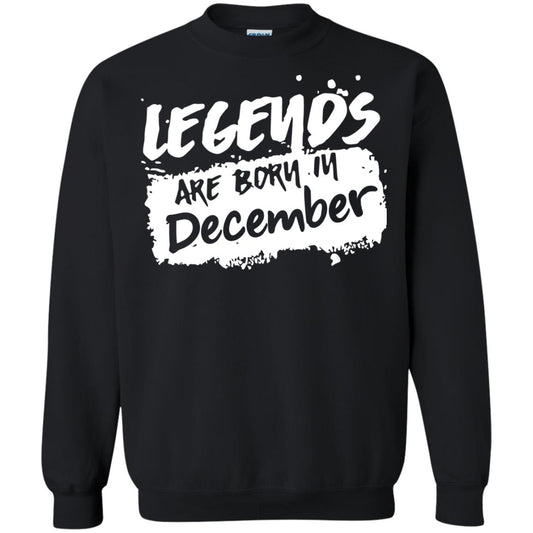 December Birthday Shirt Legends Are Born In December Black