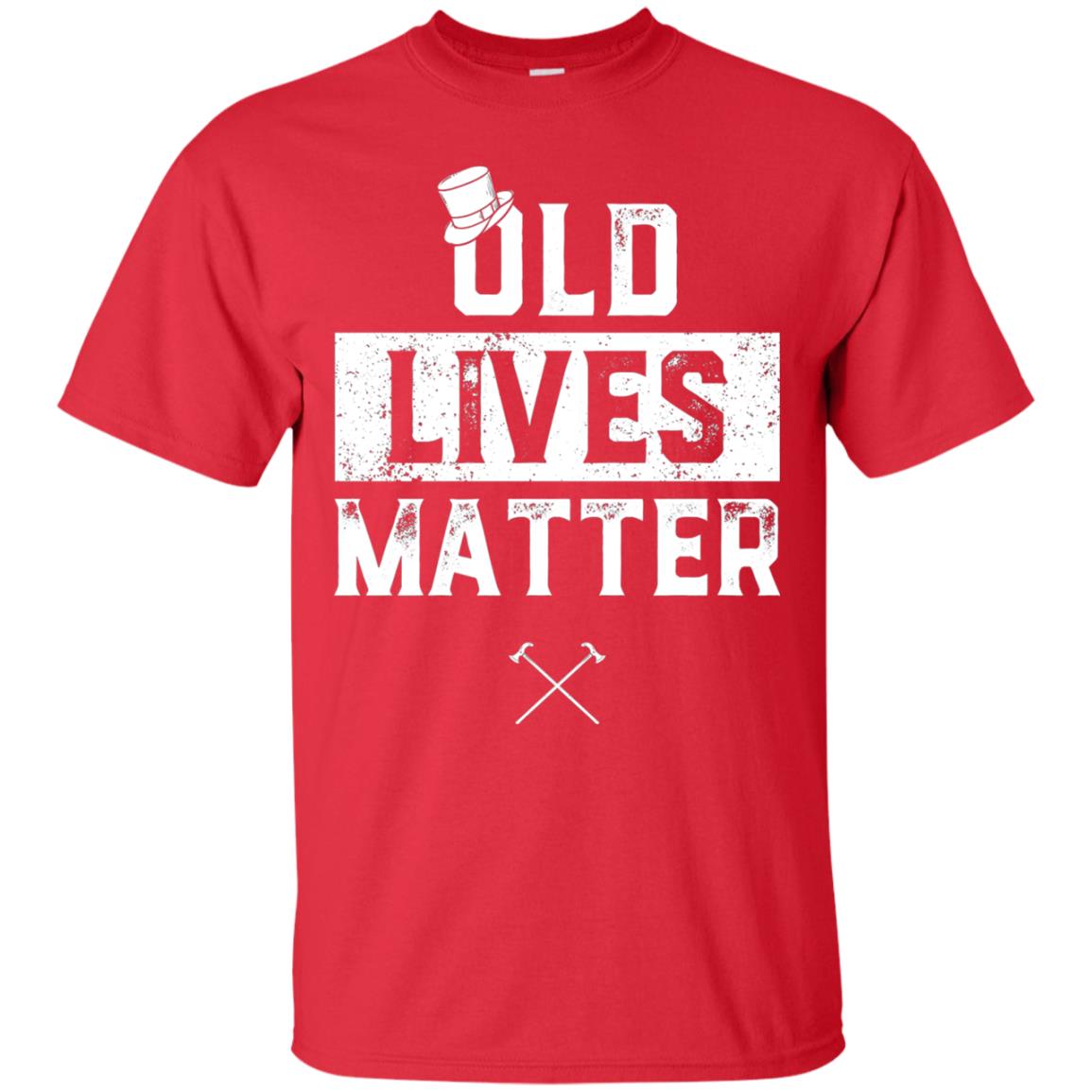 Old Lives Matter Funny Elderly 60th Birthday Shirt Red