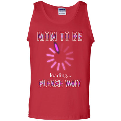 Mommy T-shirt Mom To Be Loading Please Wait Red