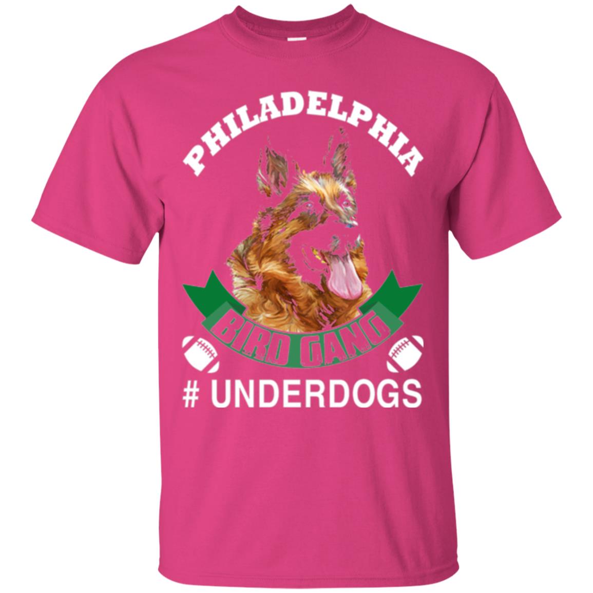 Football Lover T-shirt Philadelphia Bird Gang Underdogs 2018 Heliconia