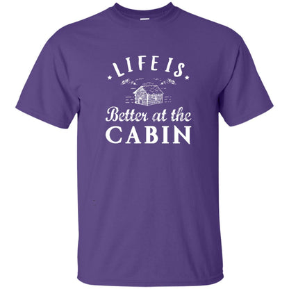 Life Is Better At The Cabin T-shirt Purple