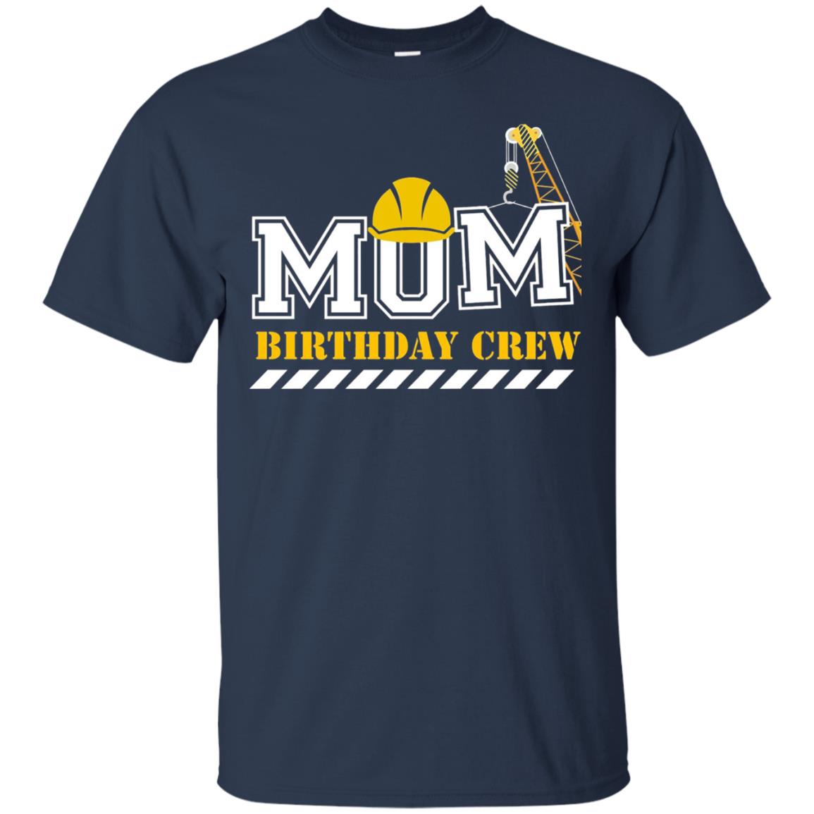 Mom Birthday Crew Mommy T-shirt Navy