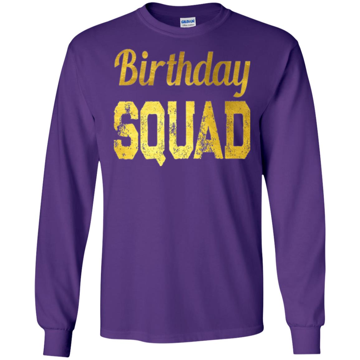 Birthday Squad Gold T-shirt Purple