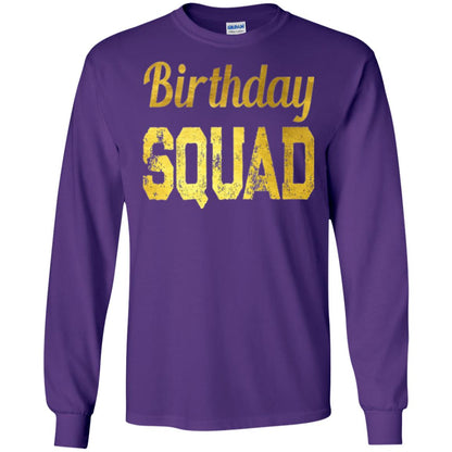 Birthday Squad Gold T-shirt Purple