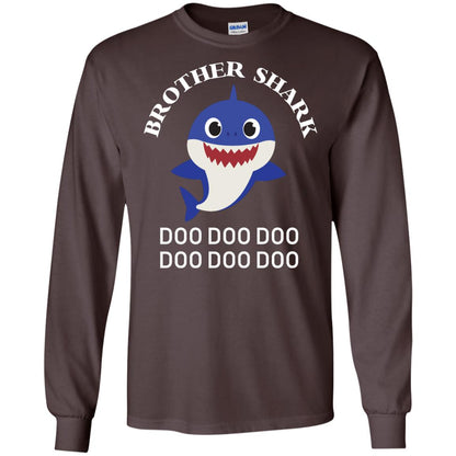 Brother Shark Family Shark Shirt Dark Chocolate