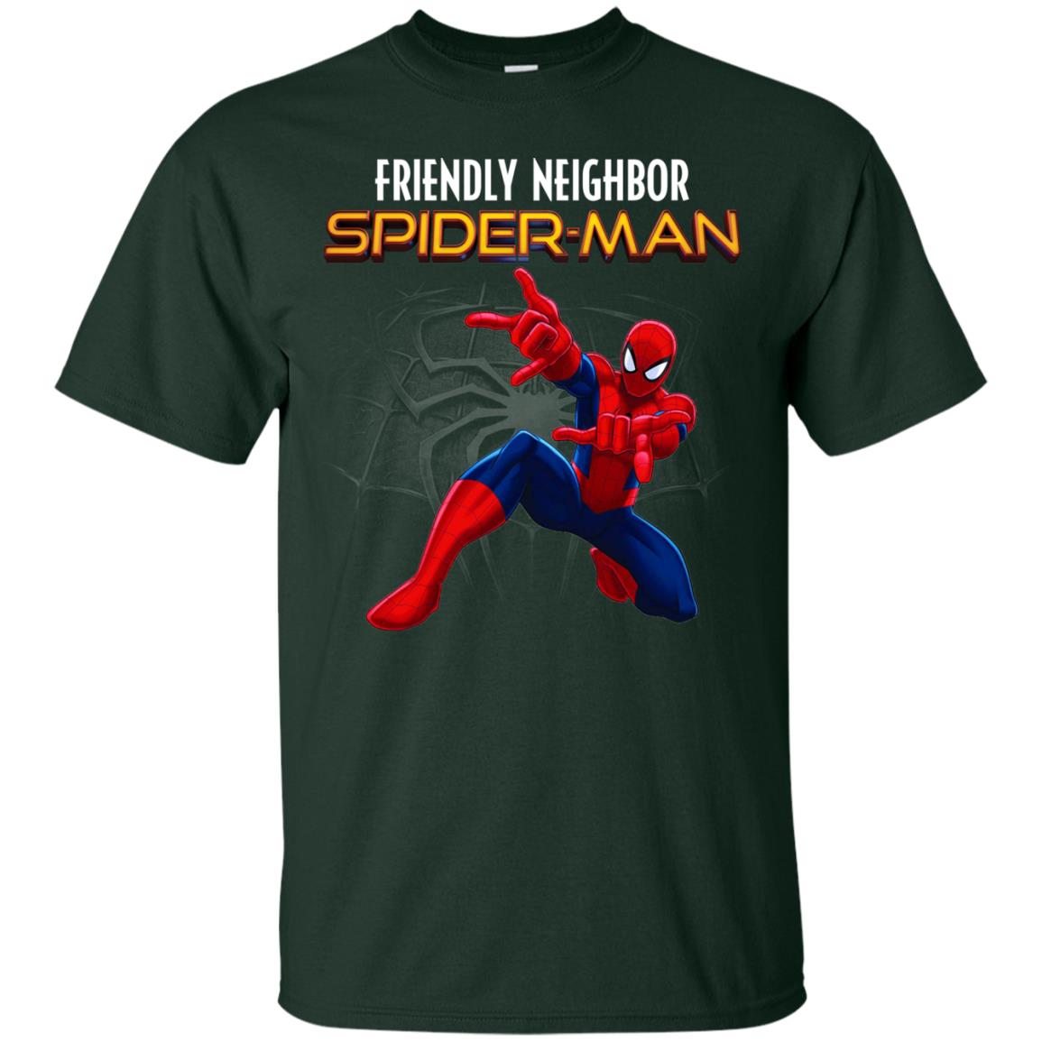 Friendly Neighbor Spider Man Movie Fan T-shirt Forest