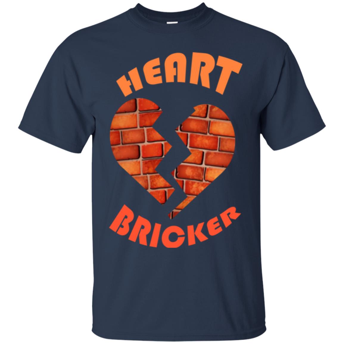 Valentines Day T-shirt Heart Bricker Navy
