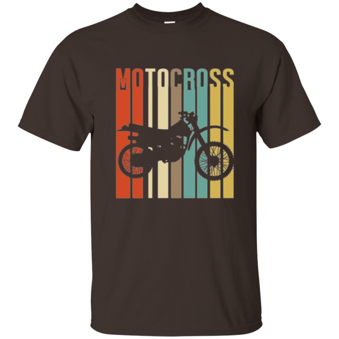 Dirt Bike Silhouette T-shirt Cool Vintage Motocross Dark Chocolate