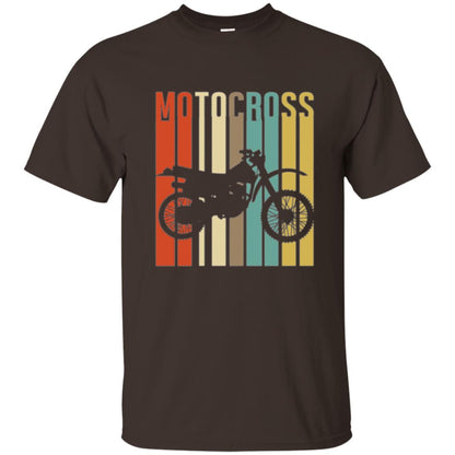 Dirt Bike Silhouette T-shirt Cool Vintage Motocross Dark Chocolate