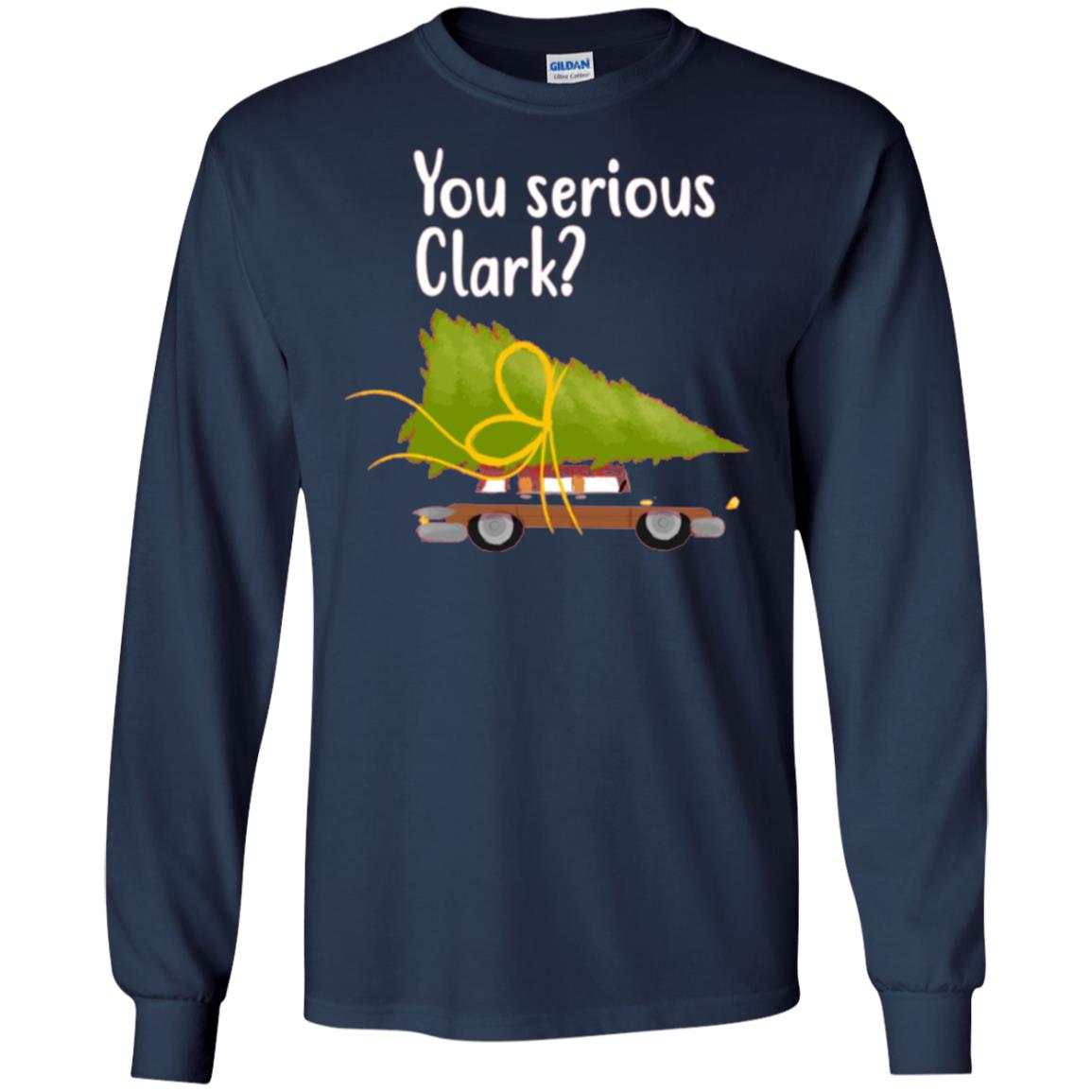 Christmas T-shirt You Serious Clark Navy