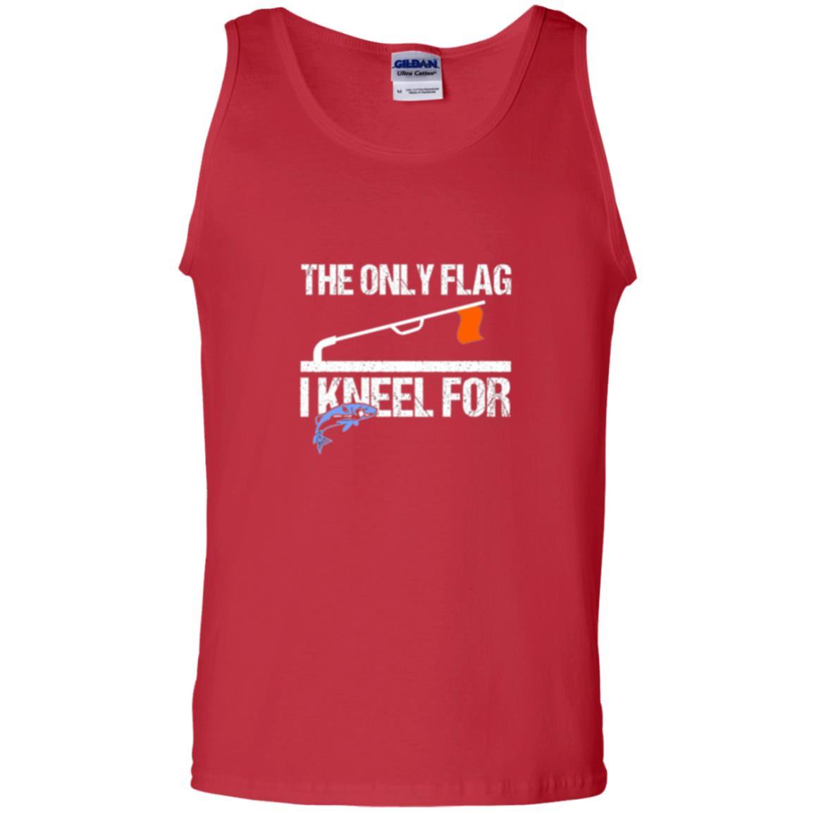Fisherman T-shirt Ice Fishing Tip Up Flag T-shirt Red