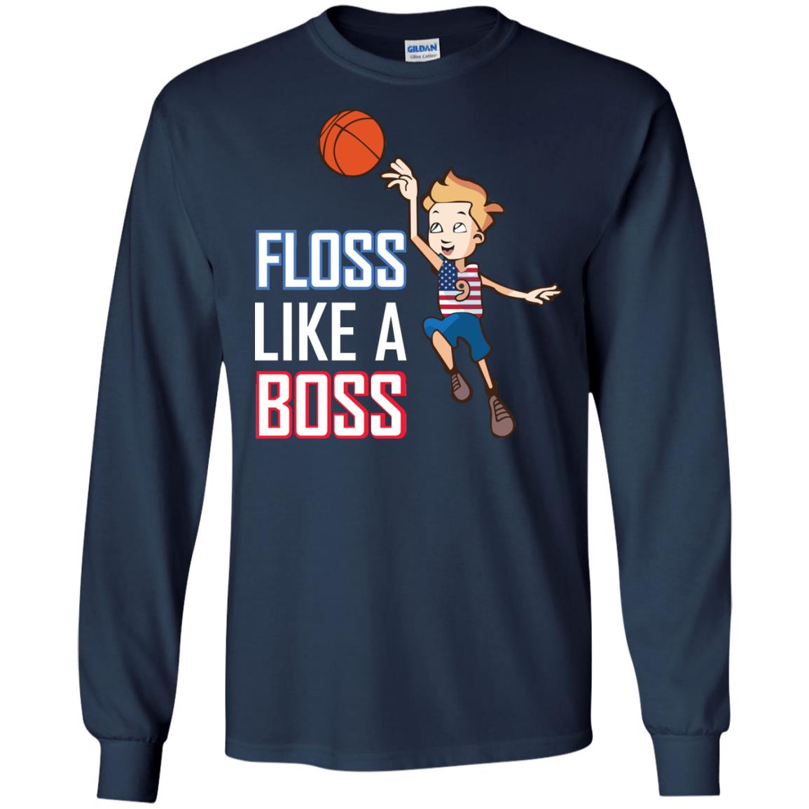 Floss Like A Boss Shirt For Basketball Players Navy