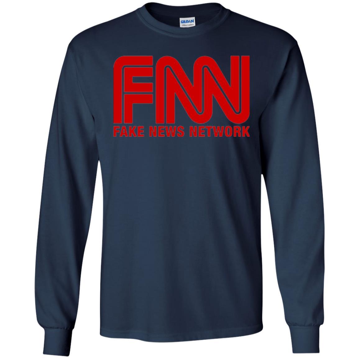 Anti Trump T-shirt Fnn Fake News Network T-shirt Navy