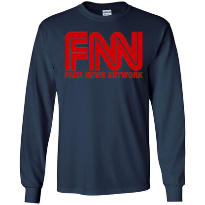 Anti Trump T-shirt Fnn Fake News Network T-shirt Navy