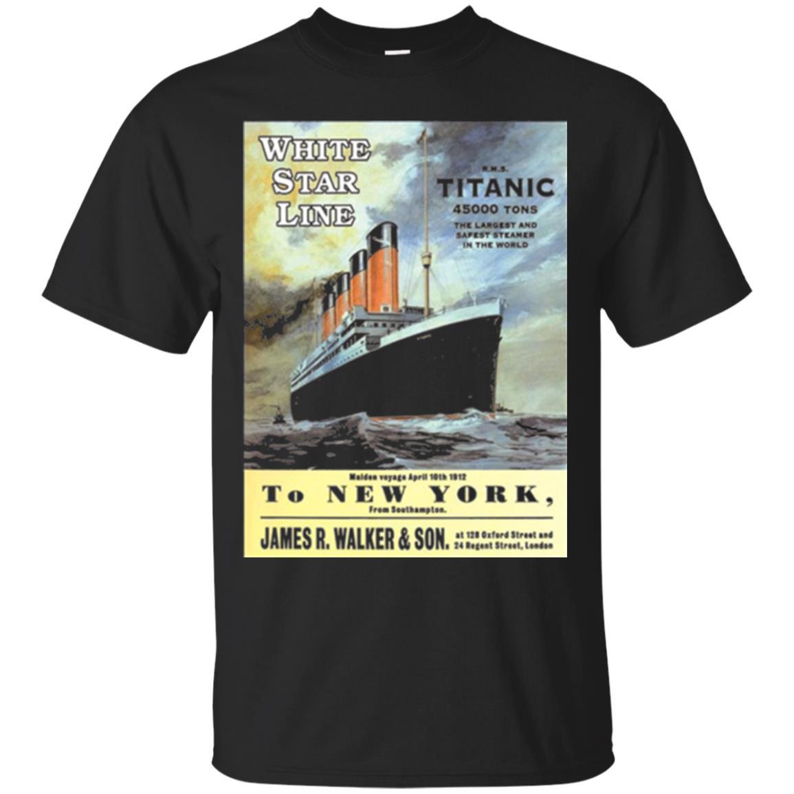 Film T-shirt Sailing Ship Cruise Vintage Poster Black