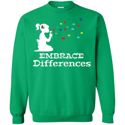 Embrace Differences Autism Awareness T-shirt Irish Green