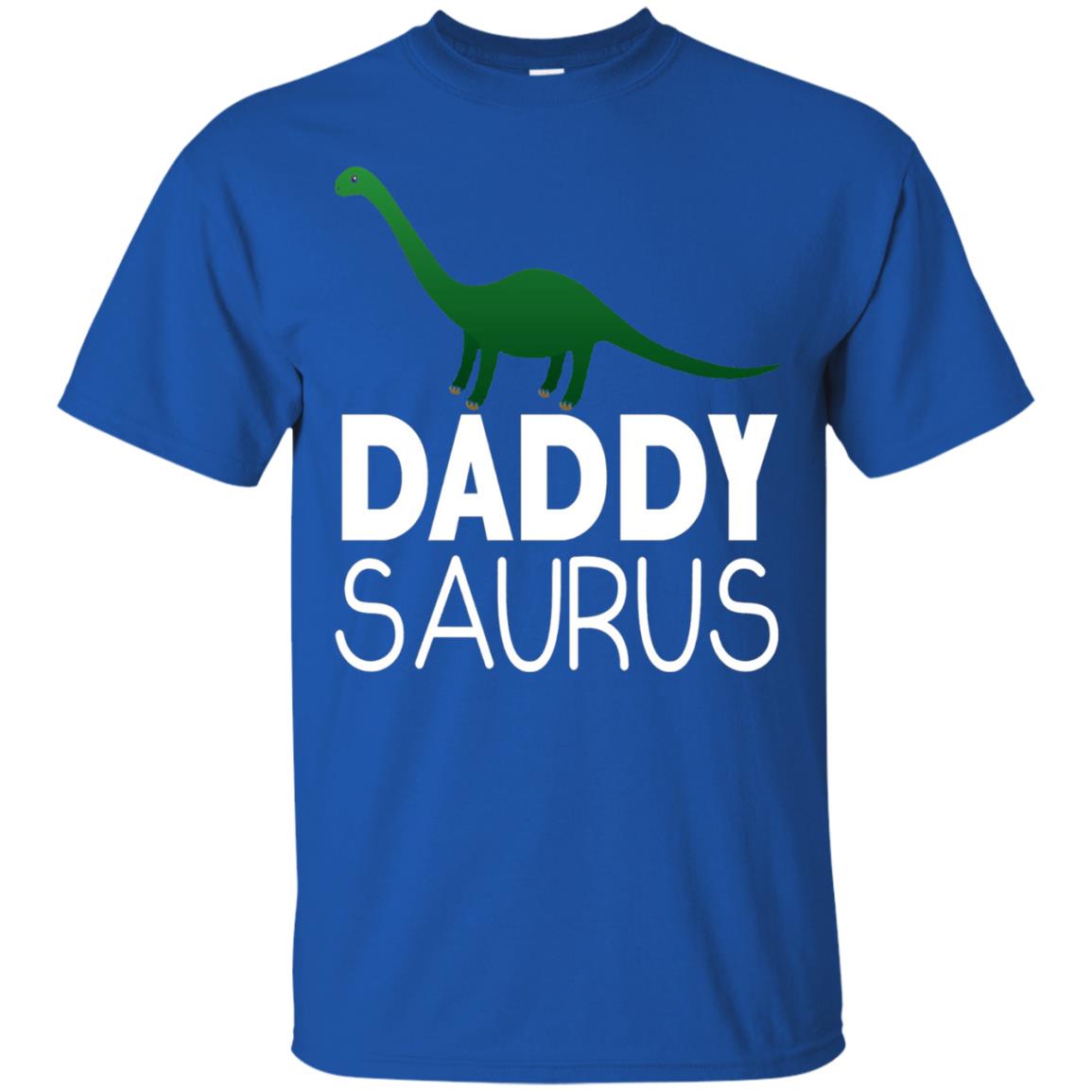 Daddy Saurus Dinosaur Matching Daddy T-shirt Royal