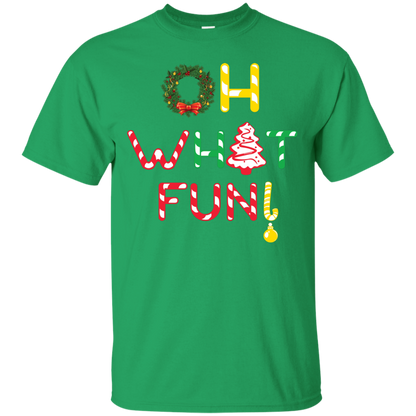 Christmas T-shirt Oh What Fun Irish Green