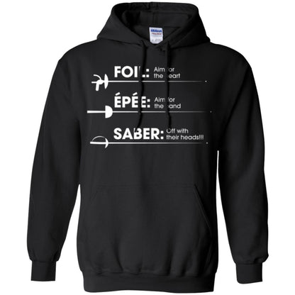 Fencing T-shirt Foil Saber Definition Black