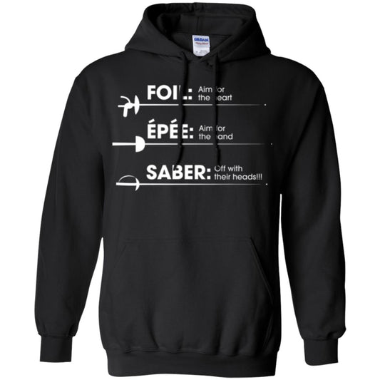 Fencing T-shirt Foil Saber Definition Black