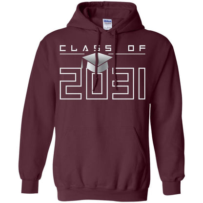 Class Of 2031 Kindergarten First Day Of School Graduate In 2031 Shirt Maroon