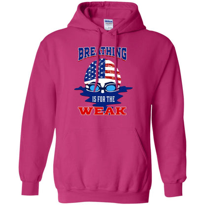 Breathing Is For The Weak Swimmer Gift Shirt Heliconia