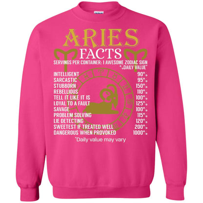 Aries Facts Zodiac Sign T-shirt Heliconia