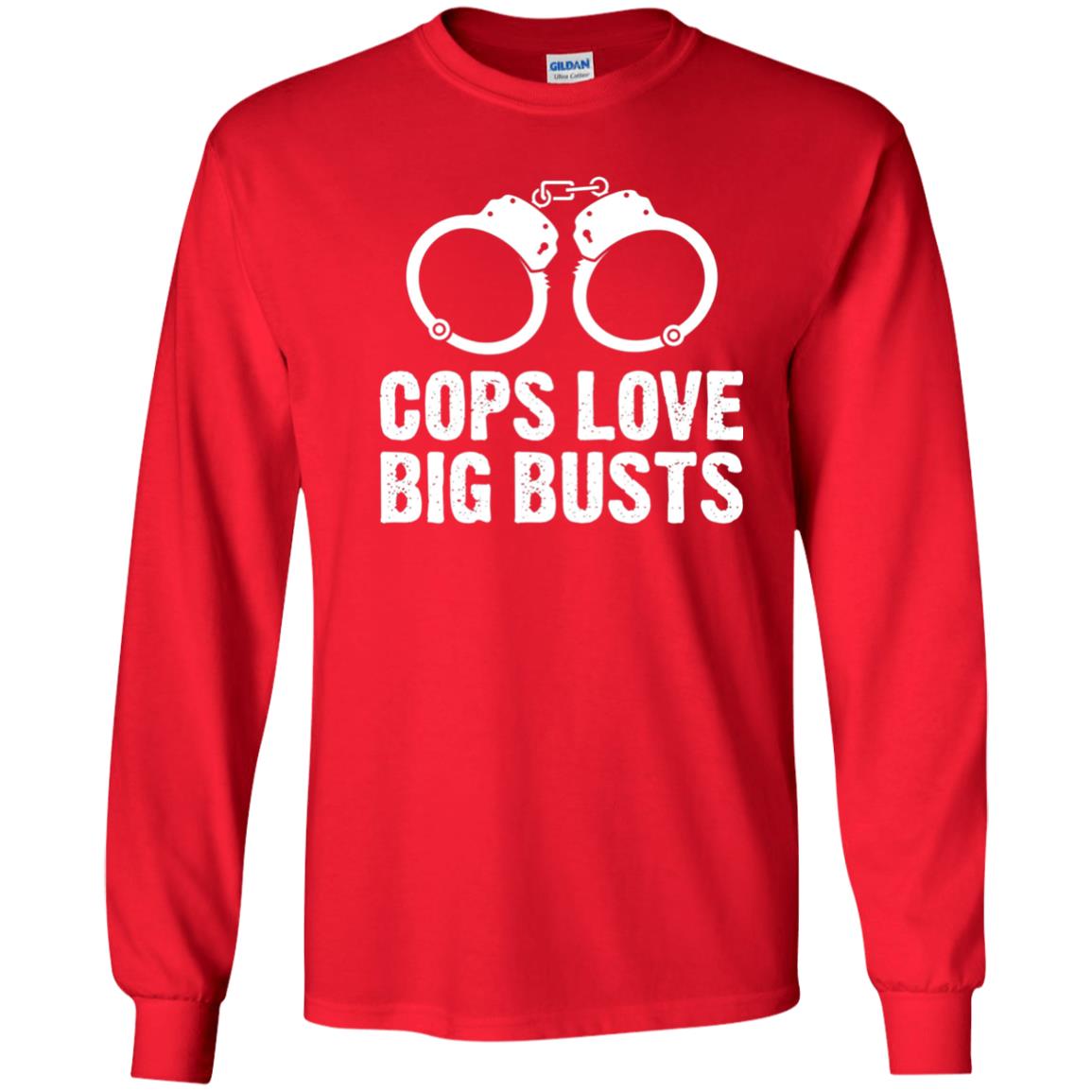 Cops Love Big Busts Usa Police Shirt Red