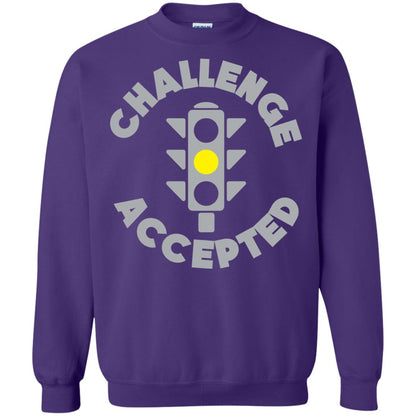 Funny Racing T-shirt Challenge Accepted Yellow Light Car Purple