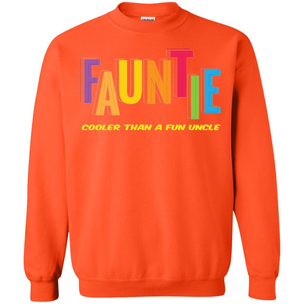 Aunt T-shirt Fauntie Cooler Than A Fun Uncle Orange