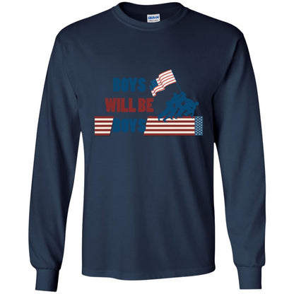Boys Will Be Boys Military Shirt Navy