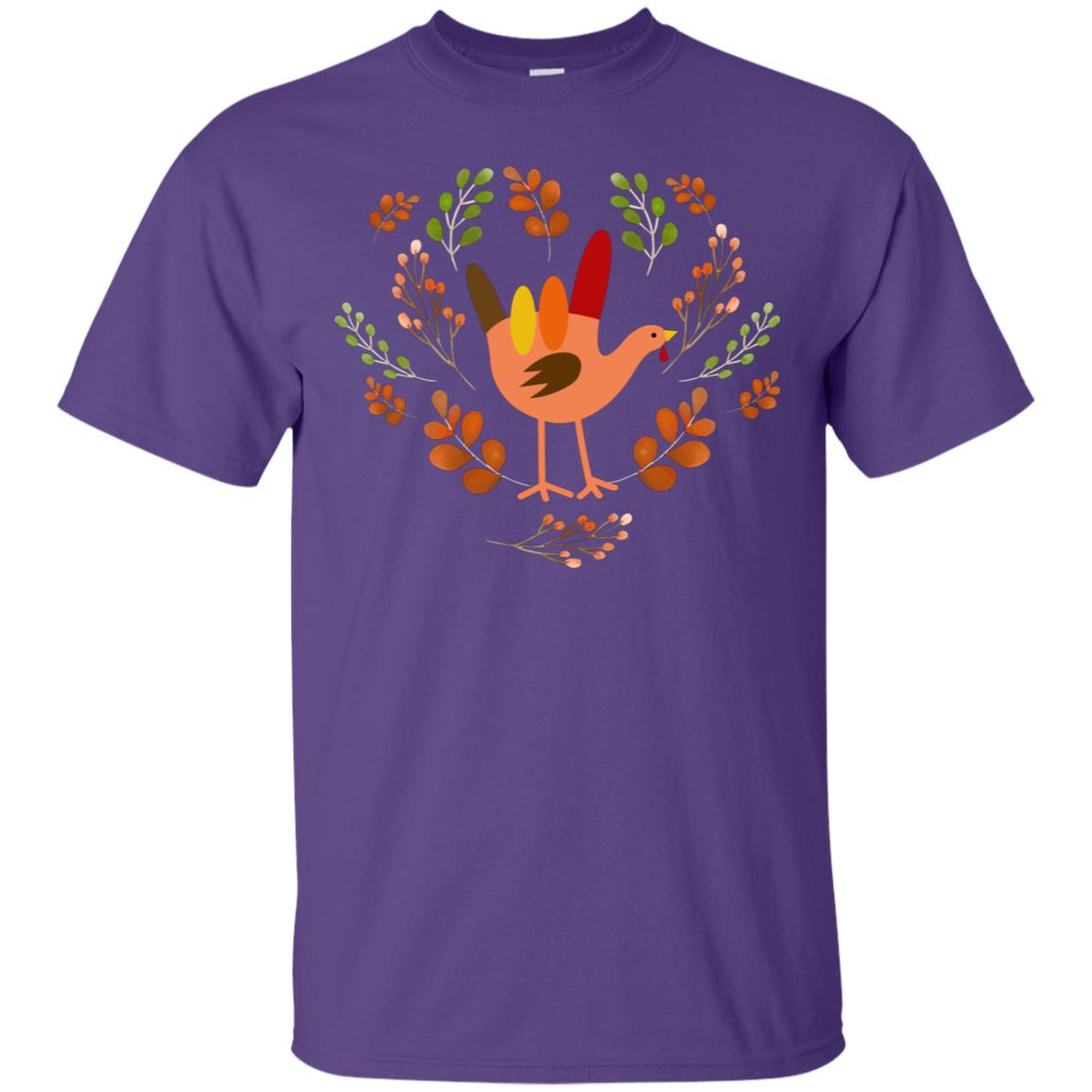 Rocknroll Sign Turkey Thanksgiving Gift Shirt For Mens Or Womens Purple
