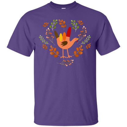 Rocknroll Sign Turkey Thanksgiving Gift Shirt For Mens Or Womens Purple