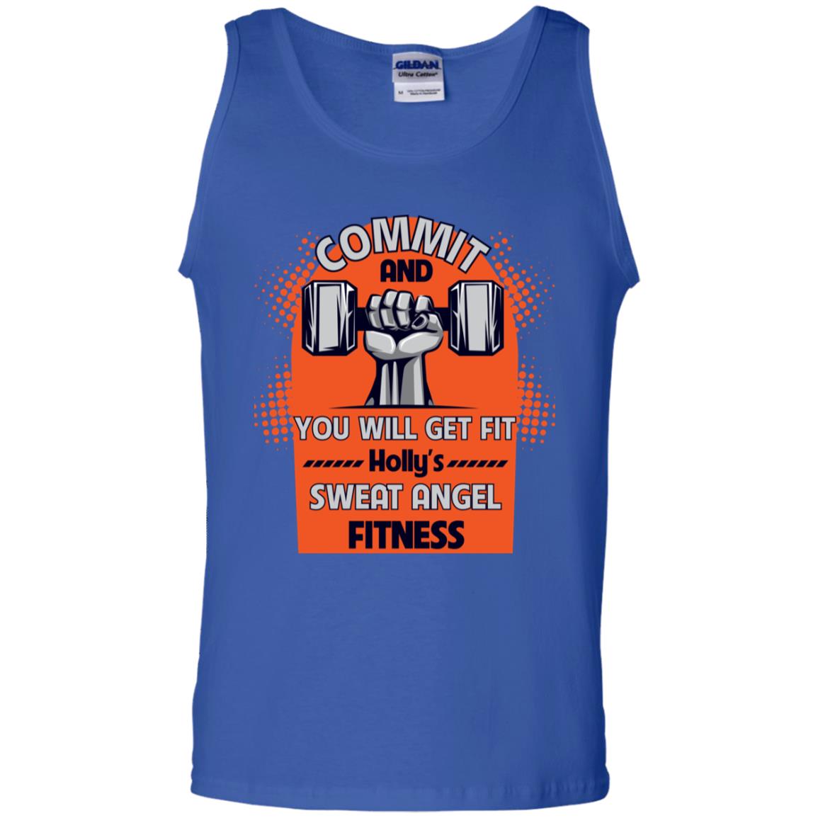 Commit And You Will Get Fit Holly's Sweat Angle Fitness Shirt Royal